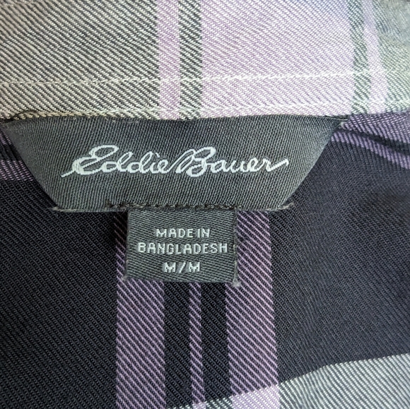 Eddie Bauer | Woman's Plaid Button Up Shirt Size M - Picture 7 of 9